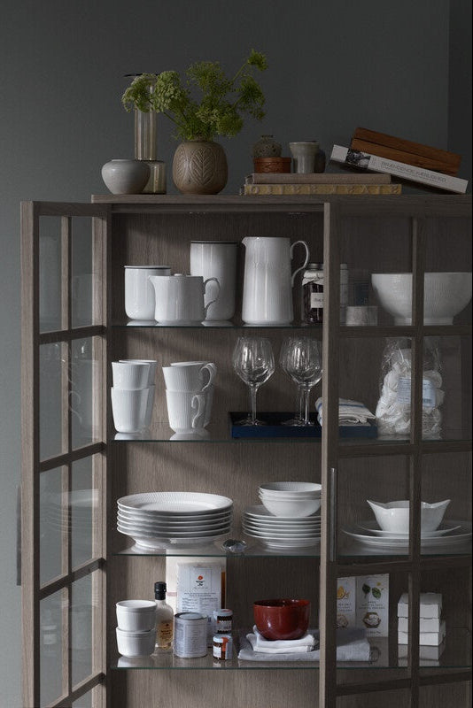 Royal Copenhagen Hvid Riflet termokop - 29 cl. - Bahne